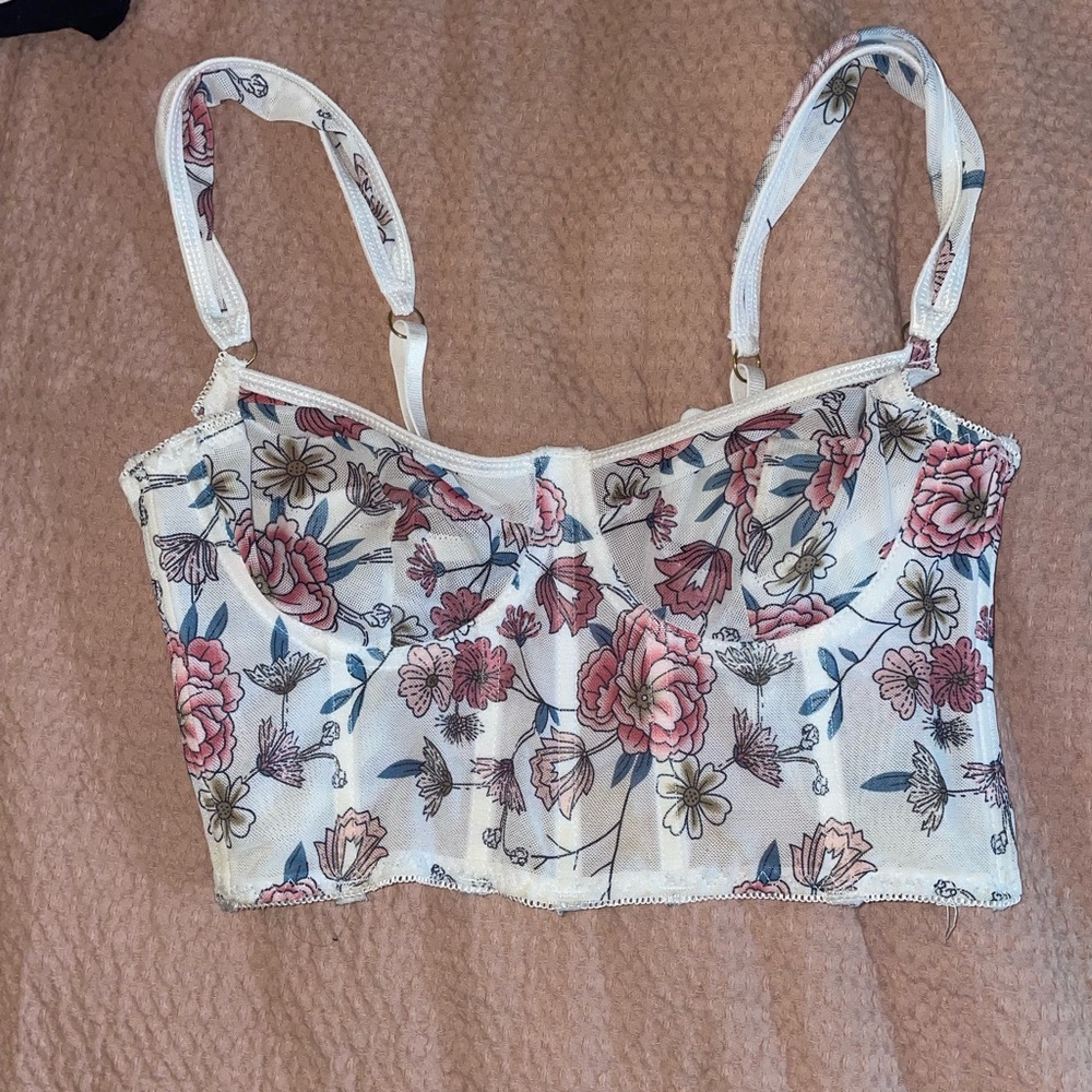 Floral corset top